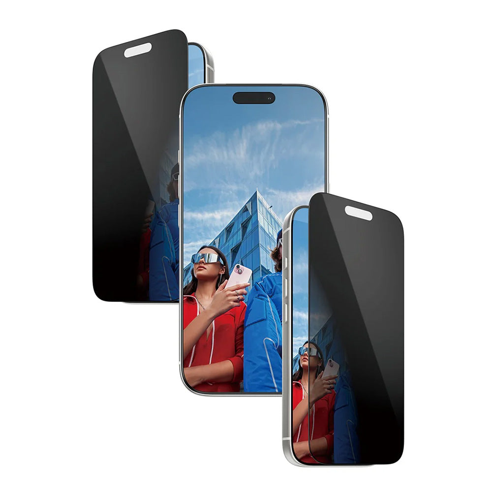 Beschermfolie Privacy PanzerGlass Ultra-Wide Fit 2-Way EasyAligner voor Apple iPhone 17 Pro, Gehard Glas, Volledige Lijm