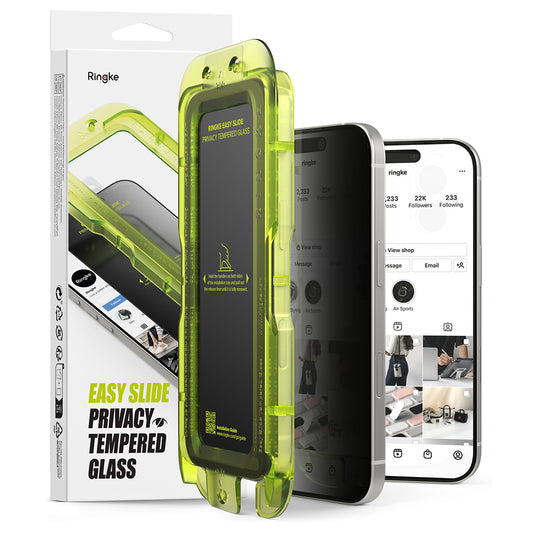 Privacy-Schutzfolie Ringke Easy Slide für Apple iPhone 17 Air, gehärtetes Glas, Full Glue, 2er-Set