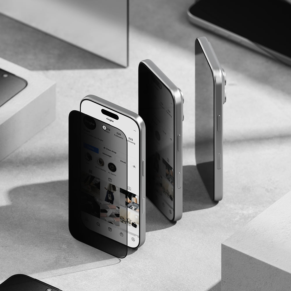 Privacy-Schutzfolie Ringke Easy Slide für Apple iPhone 18 Pro Max, gehärtetes Glas, Full Glue, 2er-Set