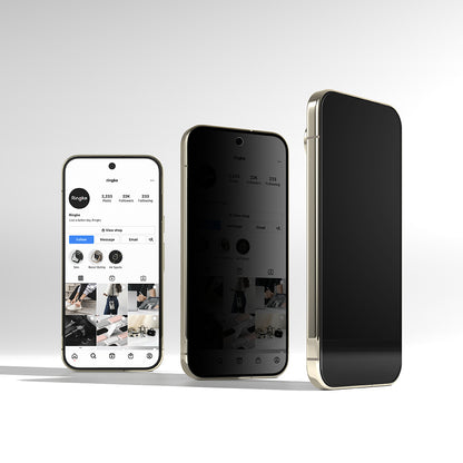 Privacy-Schutzfolie Ringke Easy Slide für Google Pixel 11 Pro XL / 10 Pro XL / 9 Pro XL, gehärtetes Glas, Full Glue, 2 Stück Set