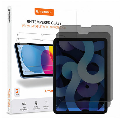Privacy Techsuit ArmorGlass CrystalHD schermbeschermfolie voor Apple iPad Pro 11 (2022), gehard glas, volledige lijm, set van 2 stuks
