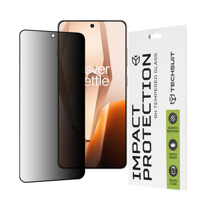 Privacy Techsuit Displayschutzfolie für OnePlus 13R, gehärtetes Glas, Full Glue, 111D