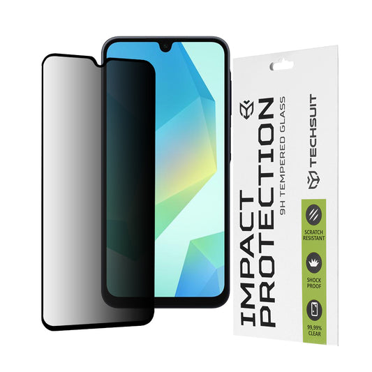 Privacy Techsuit schermbeschermfolie voor Samsung Galaxy A16 5G A166 / A16 4G A165, gehard glas, full glue, 111D