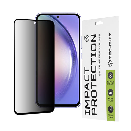 Privacy Techsuit schermbeschermfolie voor Samsung Galaxy A54 A546, gehard glas, full glue, 111D