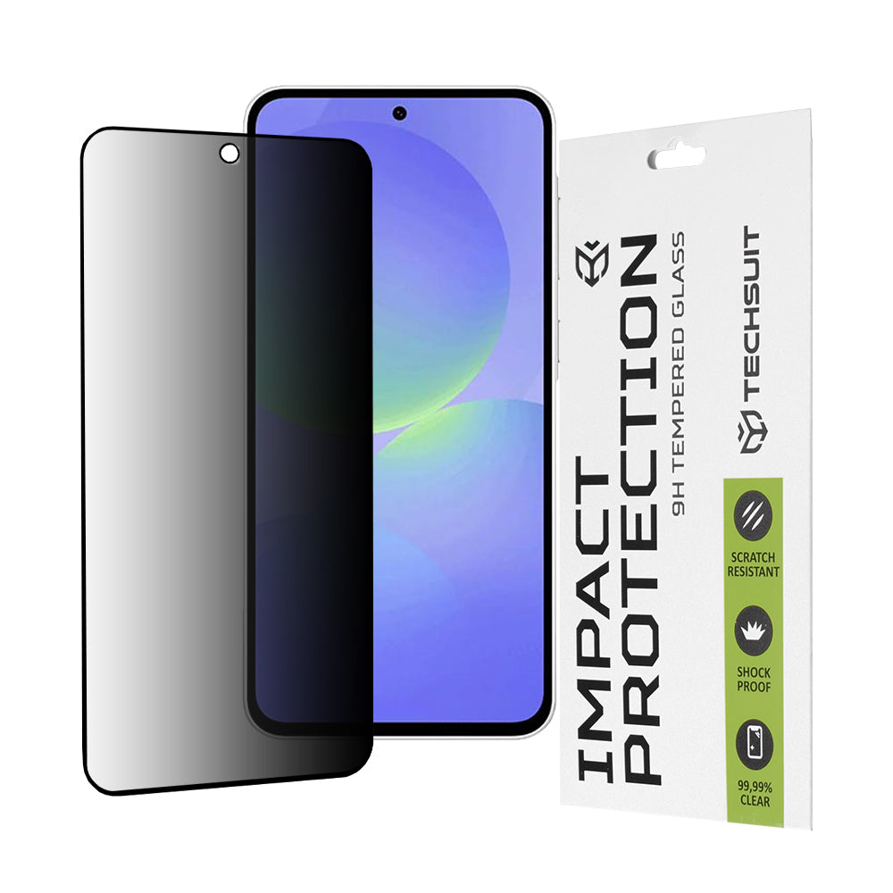 Privacy Techsuit schermbeschermfolie voor Samsung Galaxy A56 A566 / A36 A366, gehard glas, full glue, 111D