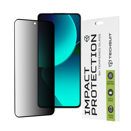 Privacy Techsuit schermbeschermfolie voor Xiaomi 13T Pro / 13T, gehard glas, volledige lijm, 111D