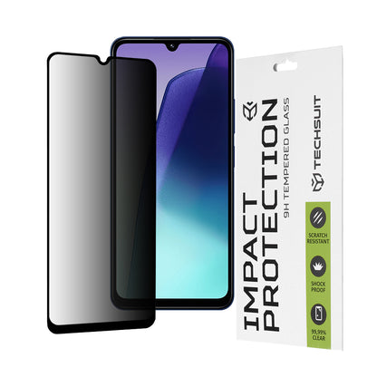 Privacy Techsuit Displayschutzfolie für Xiaomi Redmi A5 4G (Regional) / 14C / Poco C75, gehärtetes Glas, Full Glue, 111D