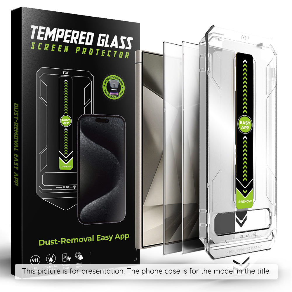 Privacy Screen Protector Techsuit TitanGlass CrystalHD voor Samsung Galaxy S25+ S936 / S24+ S926, Gehard Glas, Volledige Lijm, Set van 2 stuks