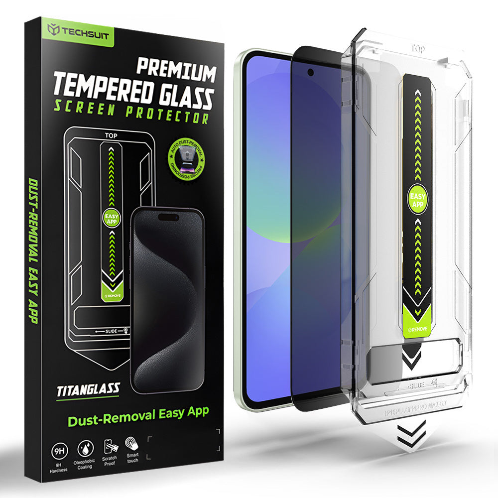 Film de protection d'écran Privacy Techsuit TitanGlass CrystalHD pour Samsung Galaxy A37 5G / A36 A366, Verre Sécurisé, Collage Complet