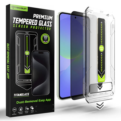 Film de protection d'écran Privacy Techsuit TitanGlass CrystalHD pour Samsung Galaxy A37 5G / A36 A366, Verre Sécurisé, Collage Complet