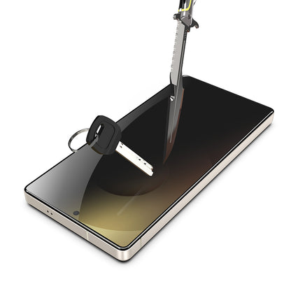 Schutzfolie Privacy Techsuit TitanGlass CrystalHD für Samsung Galaxy S26 Plus, gehärtetes Glas, Vollverklebung