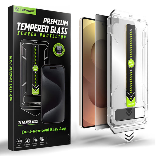 Beschermfolie Privacy Techsuit TitanGlass CrystalHD voor Samsung Galaxy S26 Ultra, Gehard Glas, Volledige Lijm