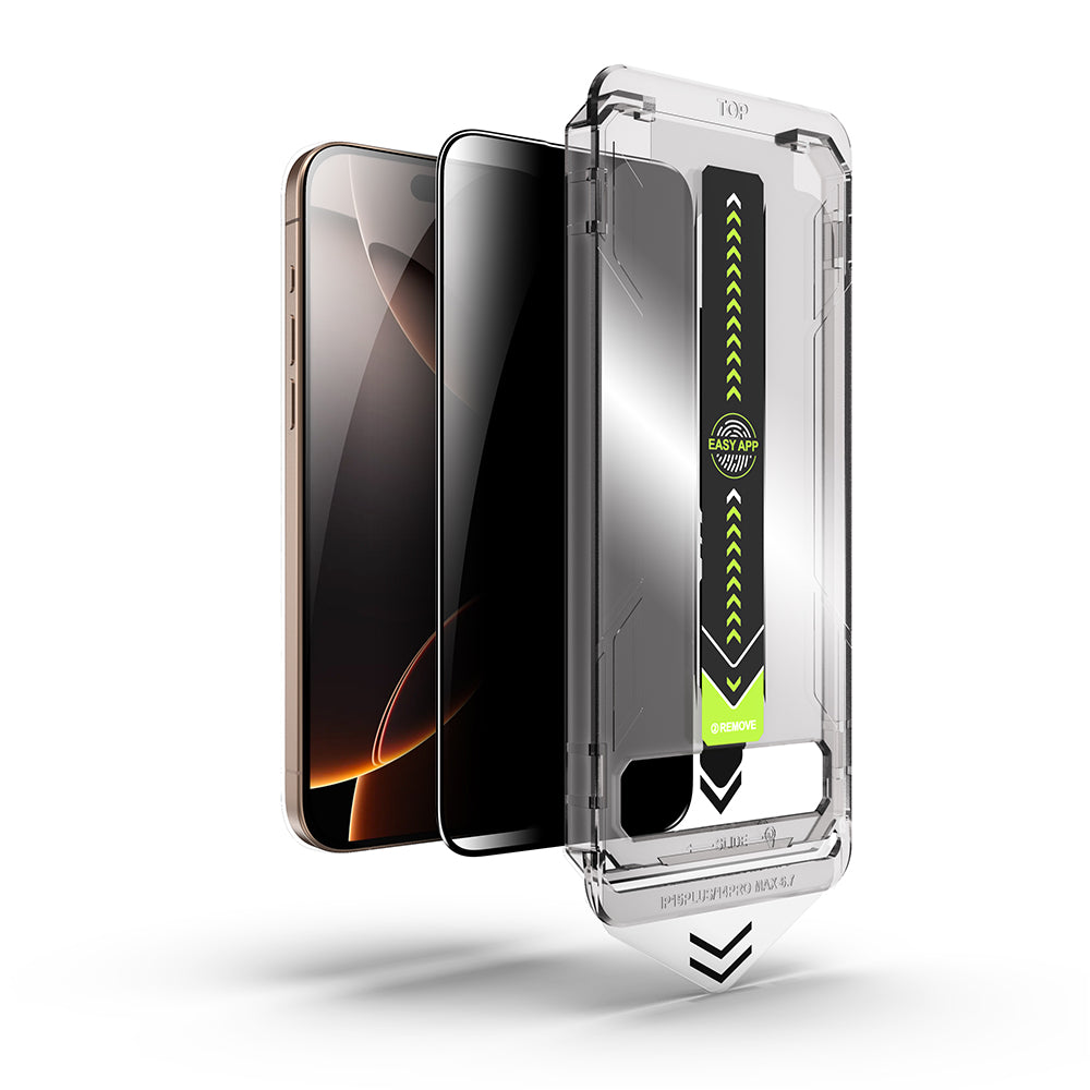 Privacy-Schutzfolie Techsuit TitanGlass für Apple iPhone 11 / XR, gehärtetes Glas, Full Glue