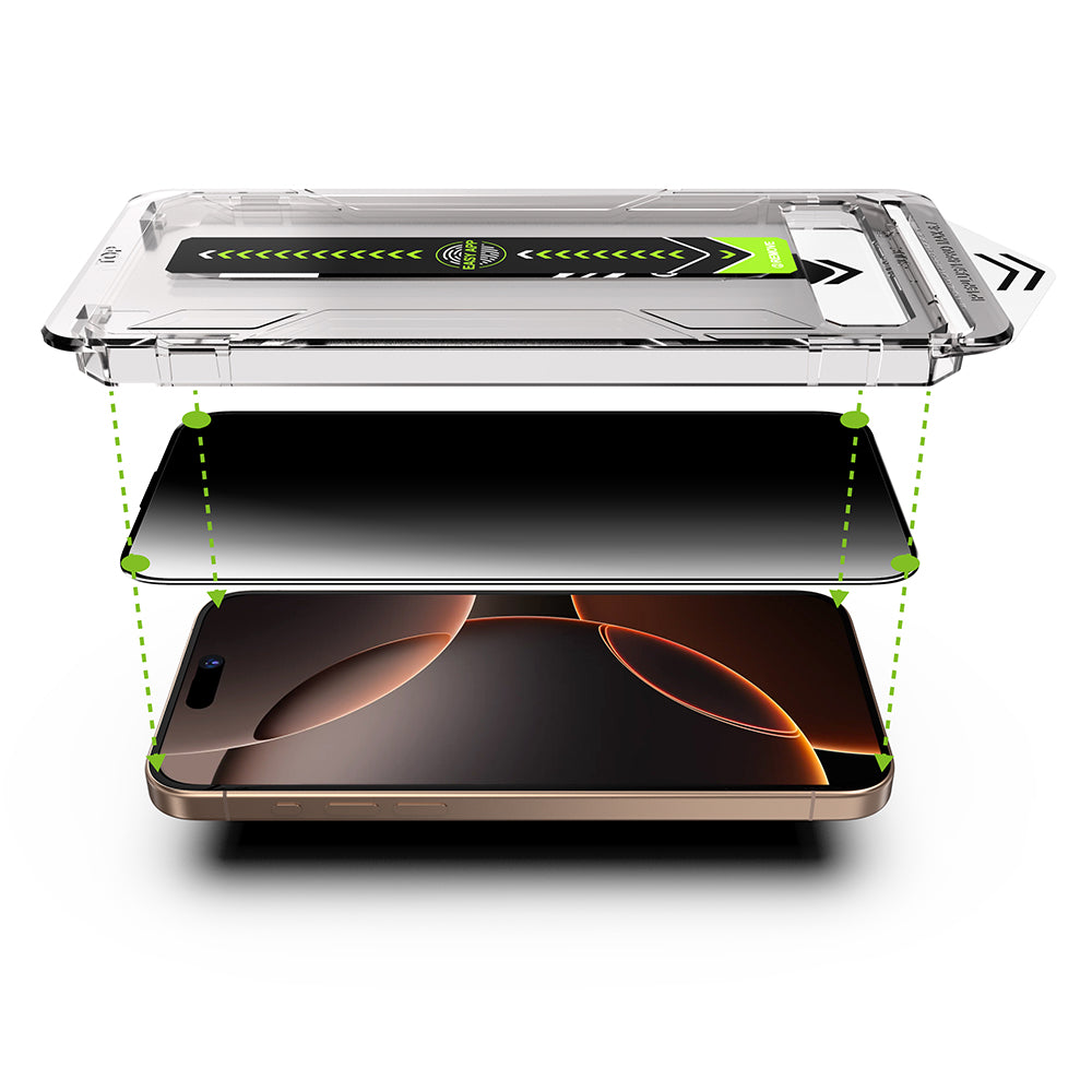 Privacy Techsuit TitanGlass schermbeschermfolie voor Apple iPhone 11 / XR, gehard glas, volledige lijm, set van 2 stuks