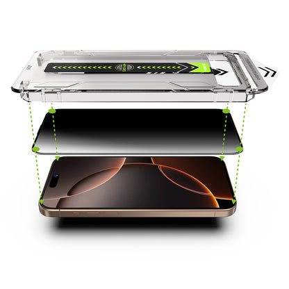 Privacy Techsuit TitanGlass schermbeschermfolie voor Apple iPhone 11 / XR, gehard glas, volledige lijm, set van 2 stuks