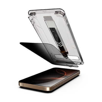 Privacy Techsuit TitanGlass schermbeschermfolie voor Apple iPhone 11 / XR, gehard glas, volledige lijm, set van 2 stuks