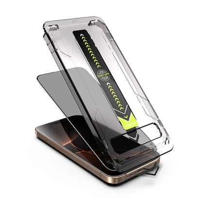 Privacy-Schutzfolie Techsuit TitanGlass für Apple iPhone 15 Pro Max, Sicherheitsglas, Vollklebung, 2er-Set