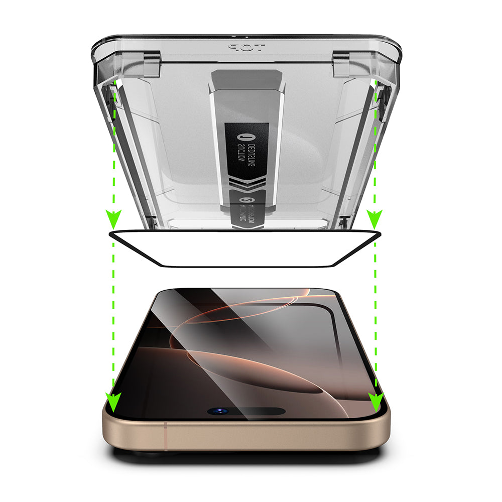 Privacy-Schutzfolie Techsuit TitanGlass für Apple iPhone 15 Pro Max, Sicherheitsglas, Vollklebung, 2er-Set