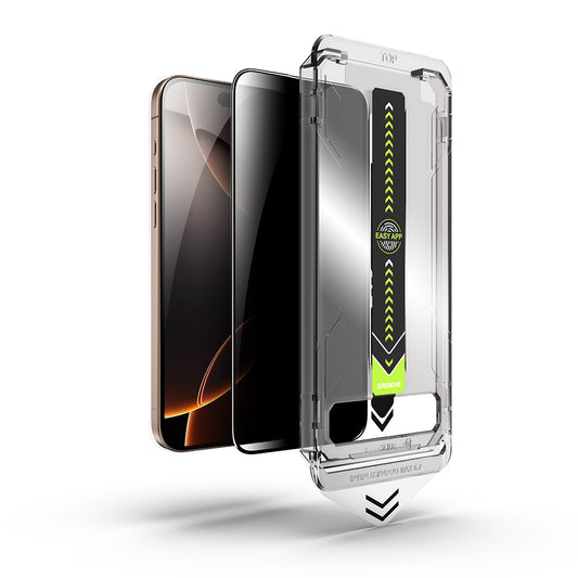 Film de protection Écran Privacy Techsuit TitanGlass pour Apple iPhone 17 Pro, Verre Trempé, Full Glue