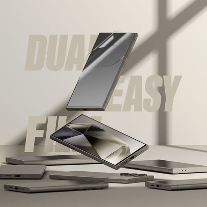 Beschermfolie Ringke Dual Easy voor Samsung Galaxy S24 Ultra S928, Plastic, Set van 2 stuks