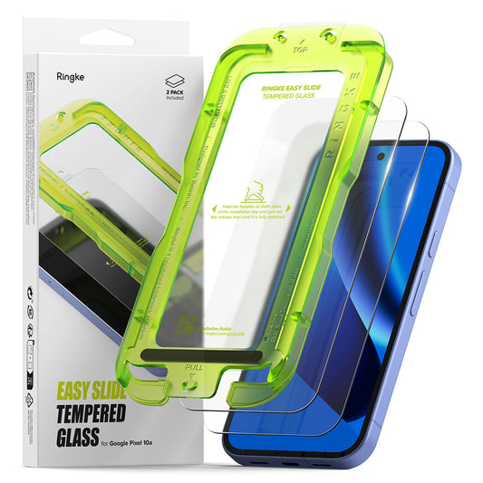 Film de protection d'écran Ringke Easy Slide pour Google Pixel 10a, Verre trempé, Collage intégral, Lot de 2 pièces