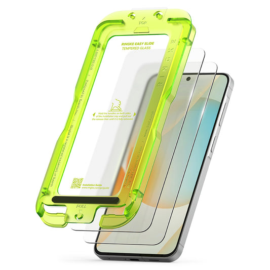 Ringke Easy Slide schermbeschermfolie voor Samsung Galaxy A57 5G, Gehard Glas, Volledige Lijm, Set van 2 stuks