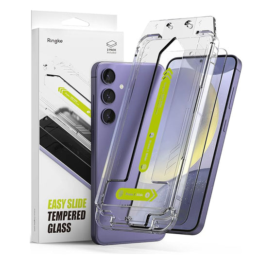 Ringke Easy Slide schermbeschermfolie voor Samsung Galaxy S25 FE, gehard glas, full glue, set van 2 stuks