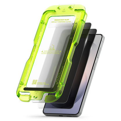 Schermbeveiligingsfolie Ringke Easy Slide voor Samsung Galaxy S26 Plus, Gehard Glas, Volledige Lijm, Set van 2 stuks, Zwart
