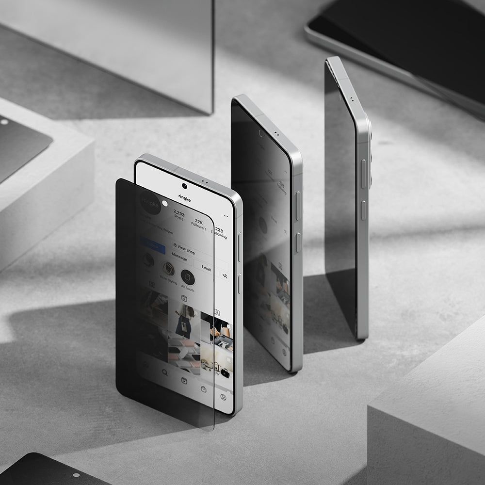 Schermbeveiligingsfolie Ringke Easy Slide voor Samsung Galaxy S26 Plus, Gehard Glas, Volledige Lijm, Set van 2 stuks, Zwart