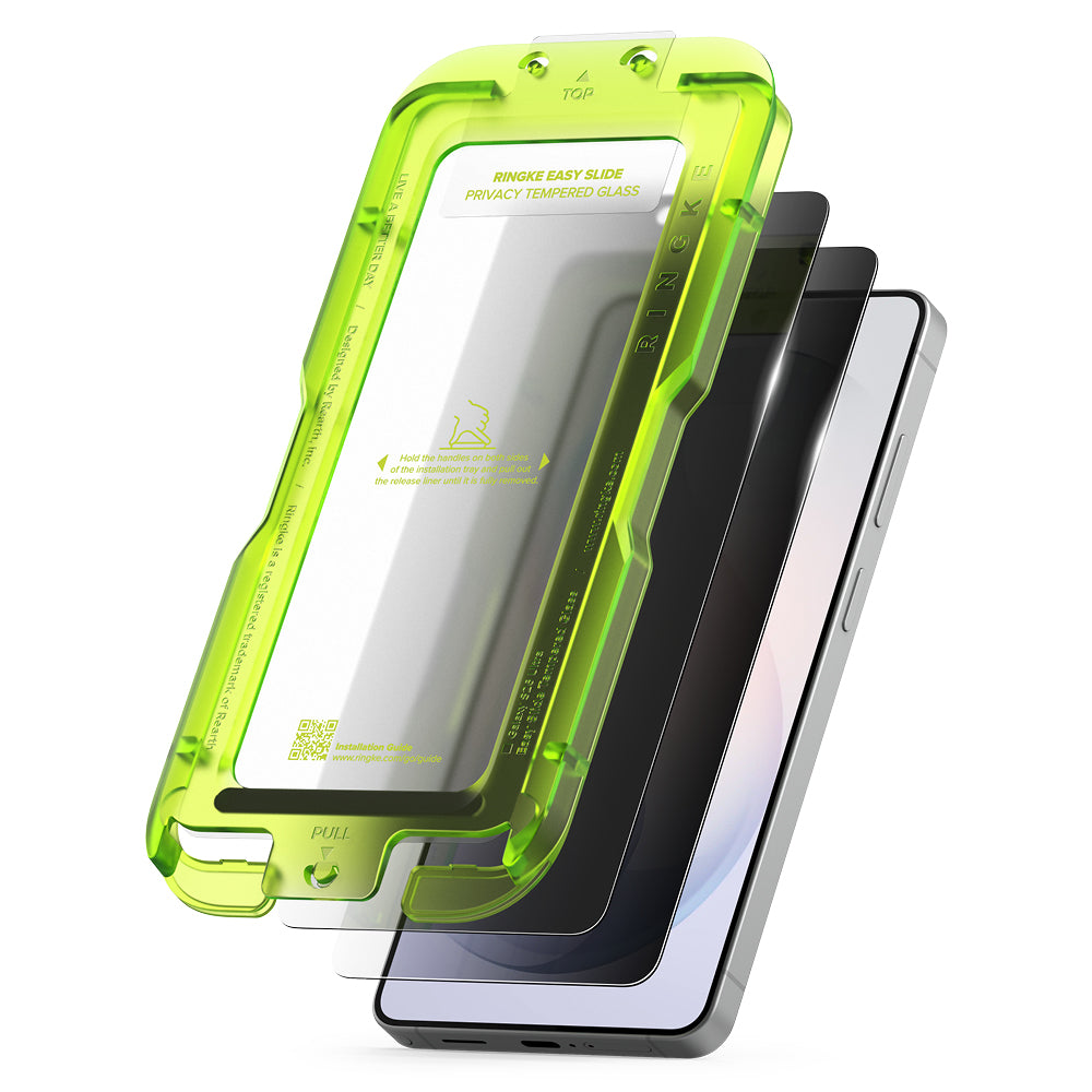 Beschermfolie Ringke Easy Slide voor Samsung Galaxy S26 Ultra S948, Gehard Glas, Volledige Lijm, Set van 2 stuks, Zwart