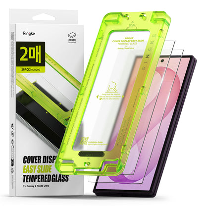 Film de protection écran extérieur Ringke Easy Slide pour Samsung Galaxy Z Fold8 Ultra F976, verre trempé, colle intégrale, lot de 2 pièces