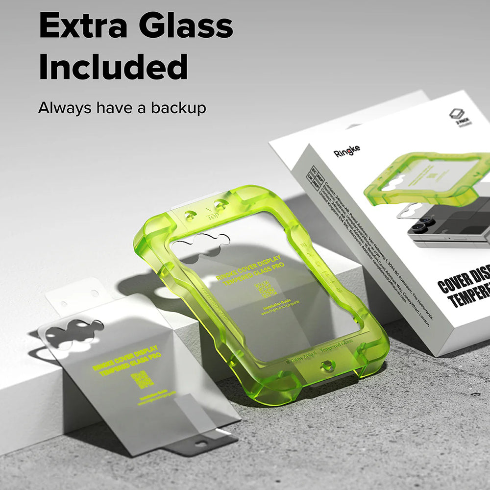 Film de protection écran extérieur Ringke Pro pour Samsung Galaxy Z Flip8 F776, Verre trempé, Collage complet, Lot de 2 pièces