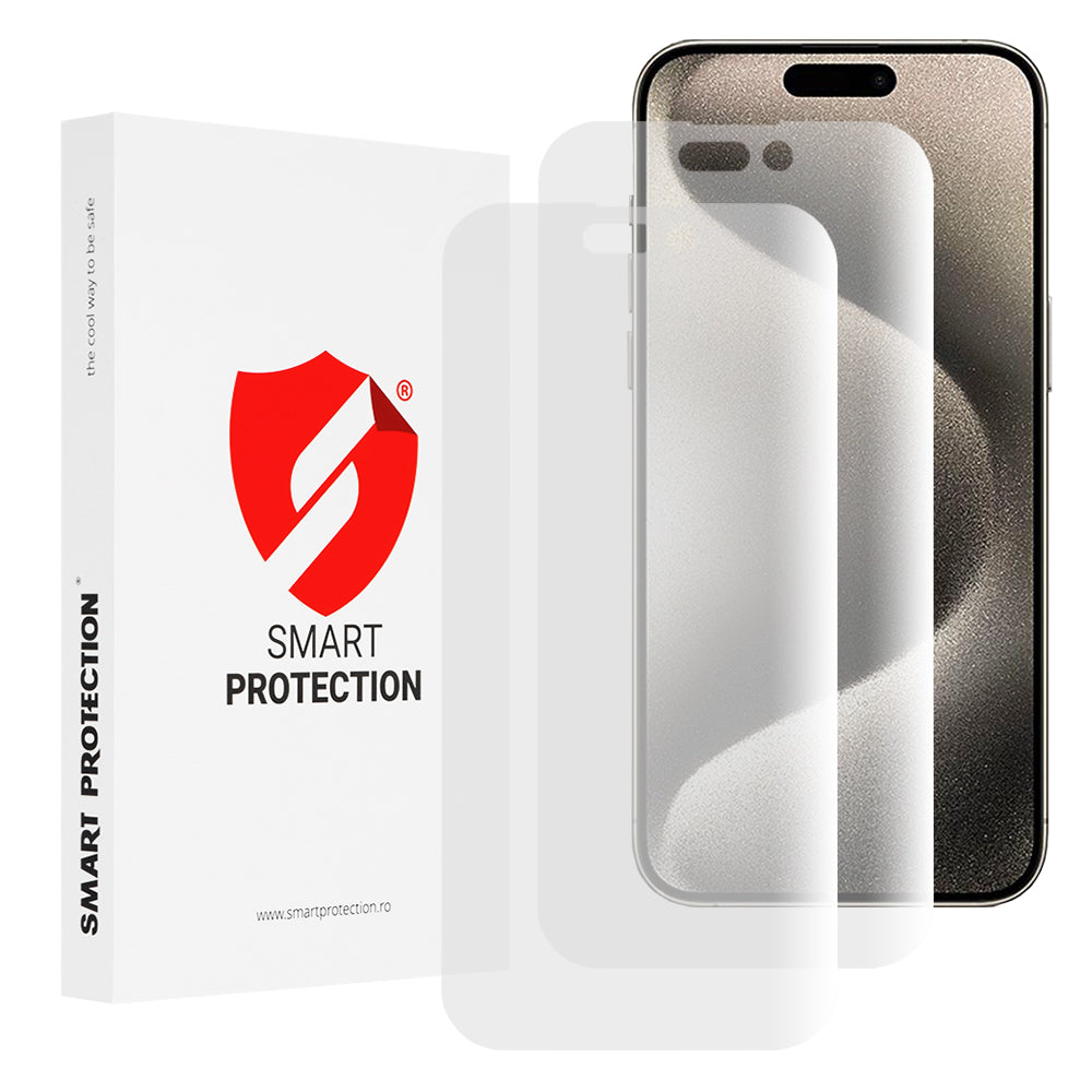 Film de protection d'écran Smart Protection Premium Classic pour Apple iPhone 15 Pro Max, Plastique, Lot de 2 pièces