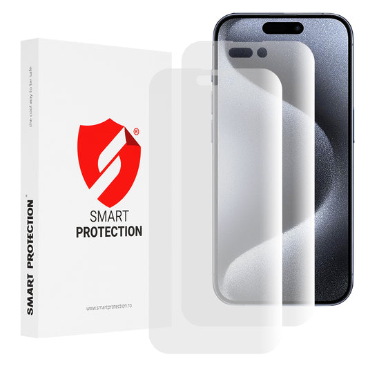 Smart Protection Premium Classic schermbeschermfolie voor Apple iPhone 15 Pro, plastic, set van 2 stuks