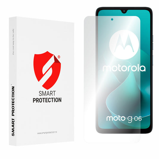 Film de protection d'écran Smart Protection Premium Classic pour Motorola Moto G06 Power / G06, Plastique, Full Glue, Lot de 2 pièces.