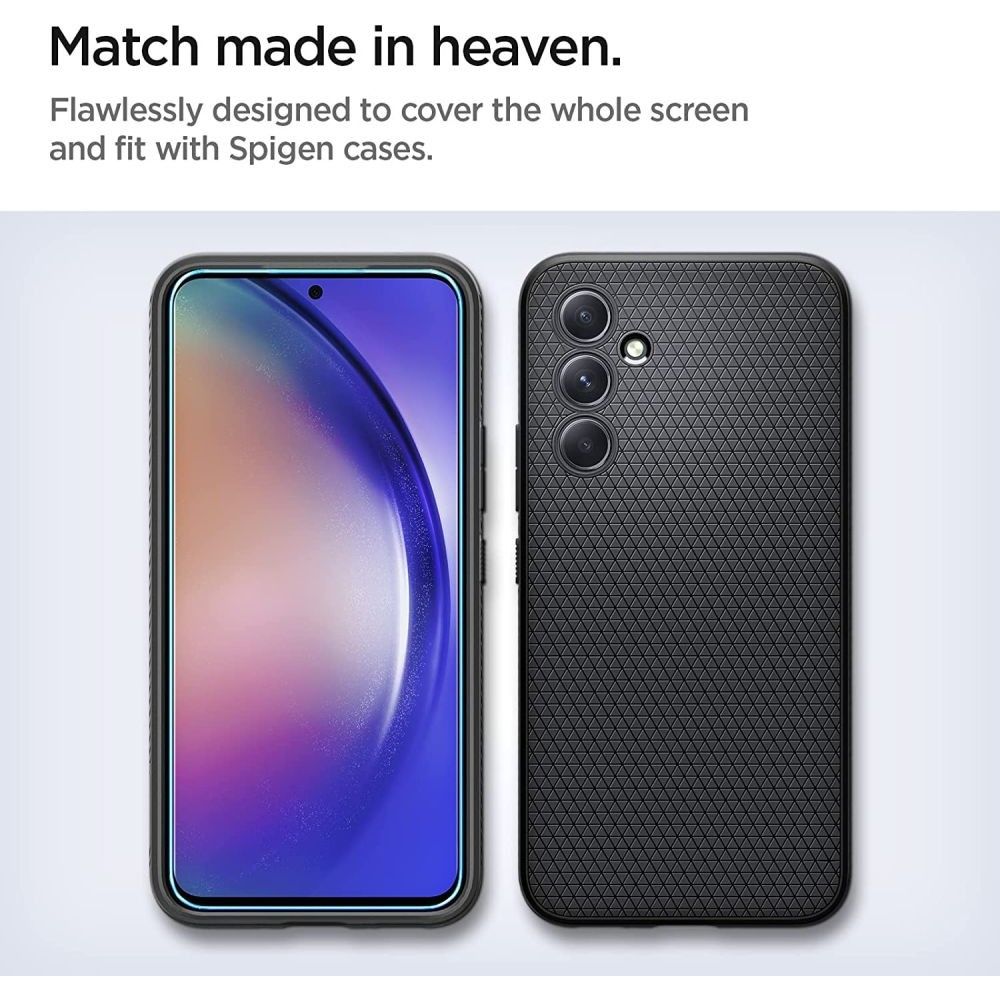 Spigen GlastR Align Master Displayschutzfolie für Samsung Galaxy A54 A546, gehärtetes Glas, Full Glue, 2er Set AGL05966