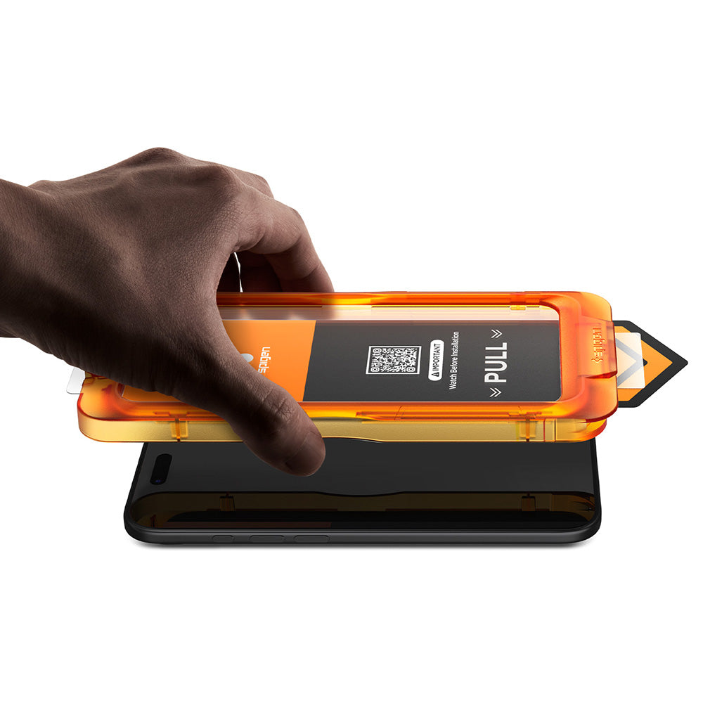Spigen GlastR AlignMaster S Displayschutzfolie für Apple iPhone 18 Pro / 17 Pro, gehärtetes Glas, Full Glue, 2 Stück Set AGL10105
