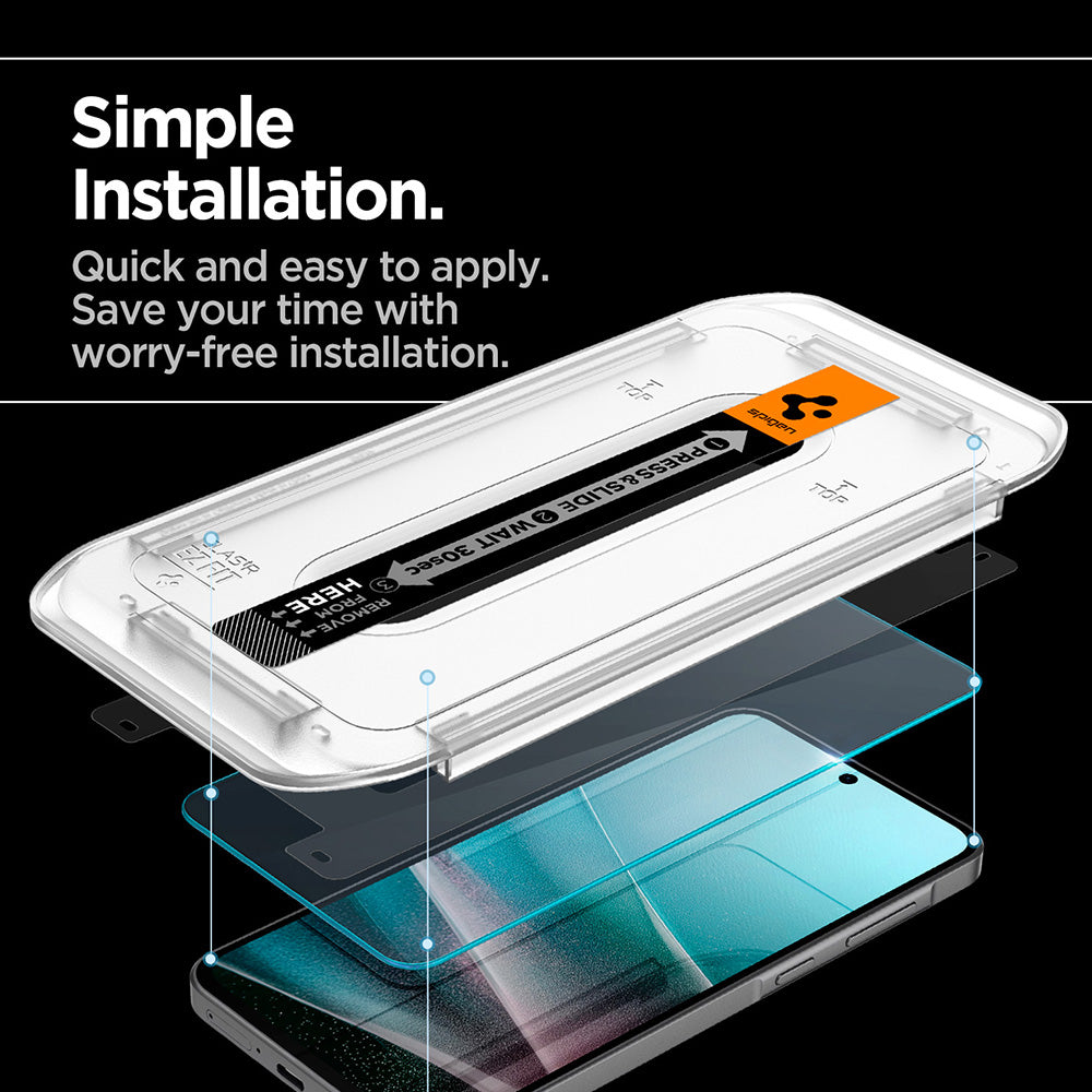 Film de protection d'écran Spigen GlastR EZ FIT HD pour Samsung Galaxy A37 5G / A36 A366, Verre Trempé, Full Glue AGL11365