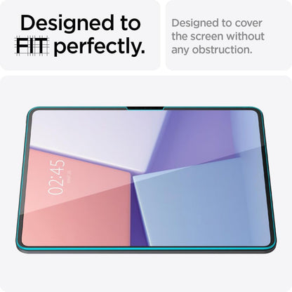 Schutzfolie Spigen GlastR EZ FIT für Apple iPad Pro 13 (2024), gehärtetes Glas, Full Glue AGL07793