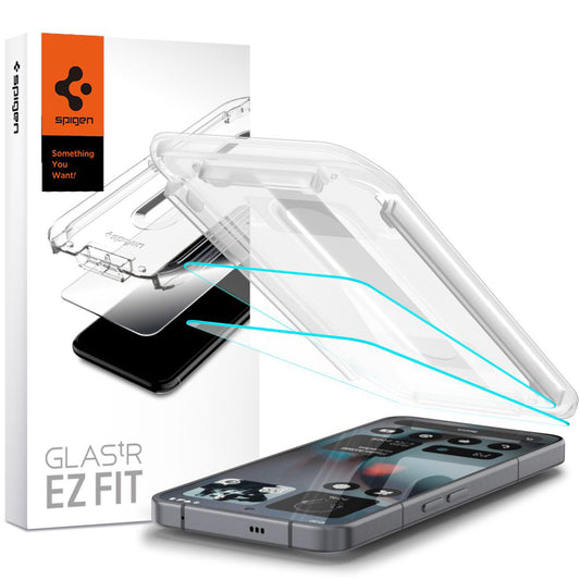 Beschermfolie Spigen GlastR EZ FIT voor Nothing Phone (3), Gehard Glas, Volledige Lijm, Set van 2 stuks AGL10165