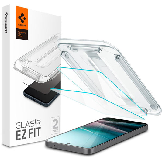 Spigen GlastR EZ FIT schermbeschermfolie voor Samsung Galaxy A36 A366, gehard glas, full glue, set van 2 stuks AGL09202