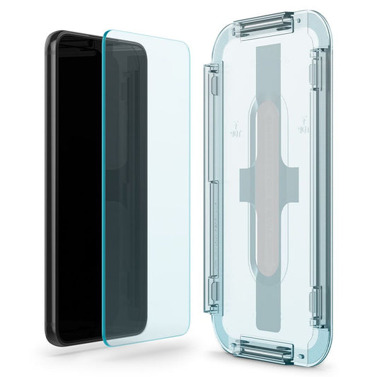 Spigen GlastR EZ FIT schermbeschermfolie voor Samsung Galaxy S22 5G S901, gehard glas, volledige lijm, set van 2 stuks AGL04151