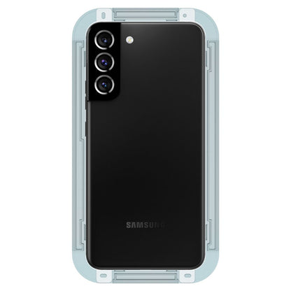Spigen GlastR EZ FIT Displayschutzfolie für Samsung Galaxy S22 5G S901, gehärtetes Glas, Full Glue, 2 Stück Set AGL04151