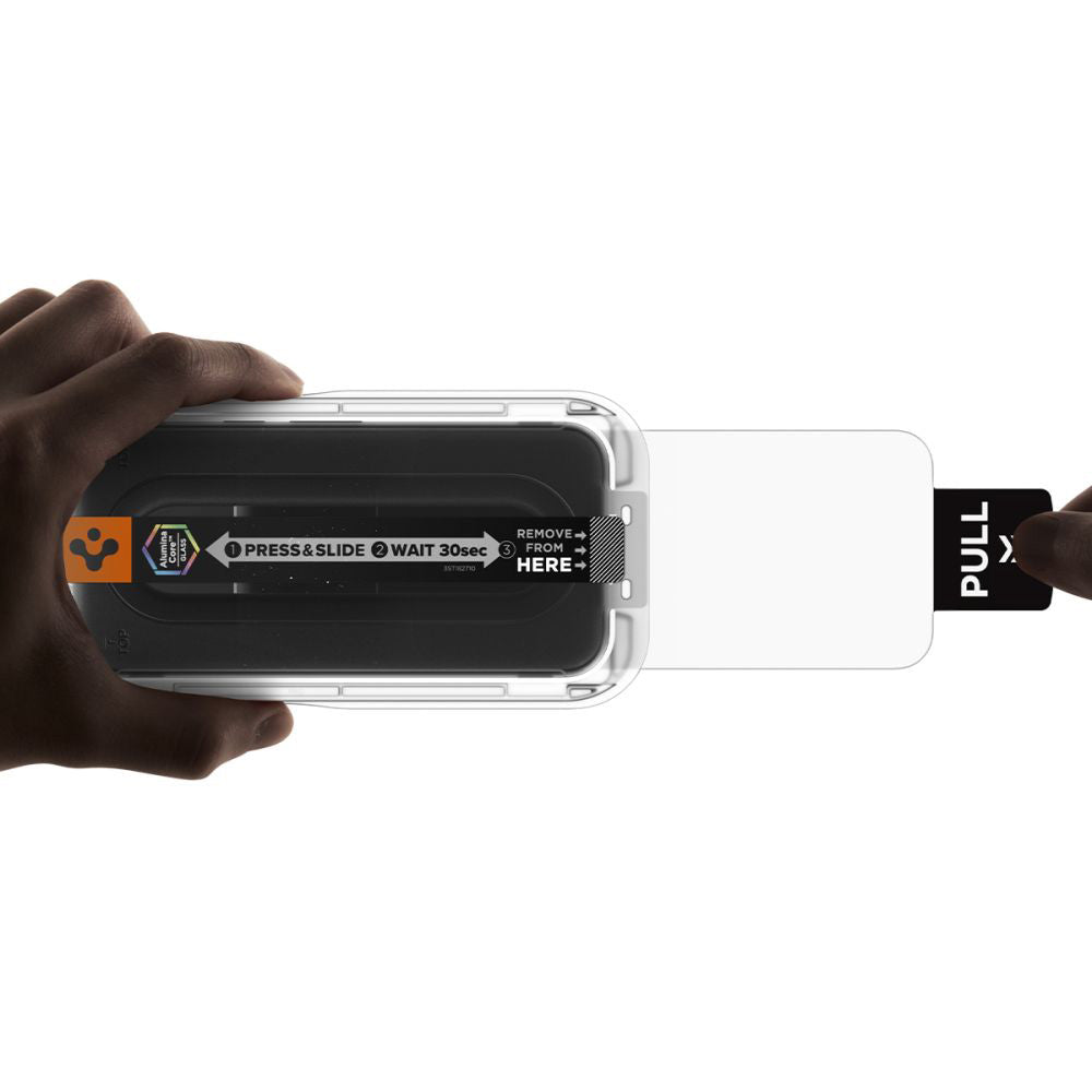 Film de protection d'écran Spigen GlastR EZ FIT Pro HD pour Google Pixel 10a, Verre Trempé, Full Glue, Set de 2 pièces AGL11364