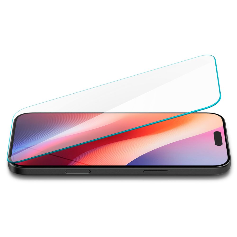 Film de protection écran Spigen GlastR Slim pour Apple iPhone 16 Pro Max, Verre Trempé, Full Glue