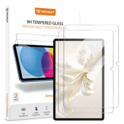 Film de protection d'écran Techsuit ArmorGlass CrystalHD pour Honor Pad 10 / 9, Verre Trempé, Full Glue, Lot de 2 pièces