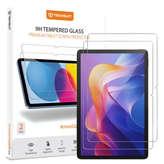 Beschermfolie Techsuit ArmorGlass CrystalHD voor Xiaomi Redmi Pad 2, Gehard Glas, Volledige Lijm, Set van 2 stuks