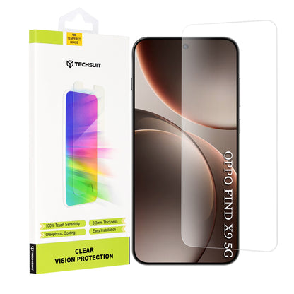 Beschermfolie Techsuit Clear Vision voor Oppo Find X9, Gehard Glas, Volledige Lijm
