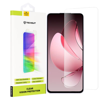 Film de protection d'écran Techsuit Clear Vision pour Oppo Reno13 FS 5G / Reno13 F 4G / Reno13 F, Verre trempé, Collage intégral