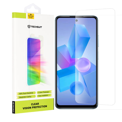 Techsuit Clear Vision Screen Protector for Tecno Spark 20 Pro / Pova 5 Pro / Hot 40 / Hot 40 Pro, Tempered Glass, Full Glue